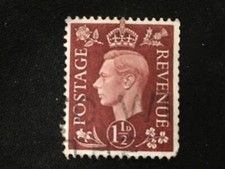 GB 1937 SG464 KING GEORGE VI 1½D RED BROWN - USED KGVI