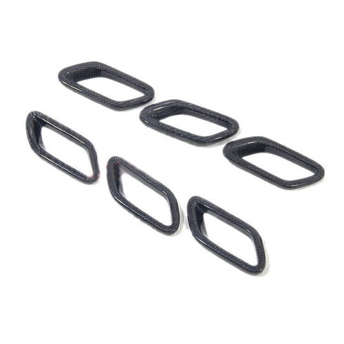 6x Borde de ventilación lateral para guardabarros de rueda de fibra de carbono real para Maserati GC 2007-2017 - Imagen 6 de 6