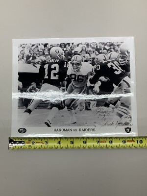 NWT San Francisco 49ers Vintage Cedrick Hardman R.I.P #86 Autographed 90s Logo 7 CEDRICK HARDMAN 49ERS FRAMED 8X10 PHOTO CARD 12X15  main image 2