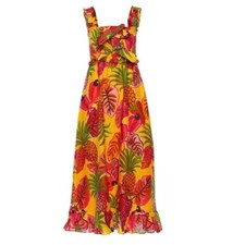 Farm Rio Women’s Fruit Dream Cotton Ruffle Maxi Dress - Size Small