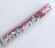 New Vintage Sanrio 1976 Hello Kitty Toothbrush Travel Set Case with Toothpaste