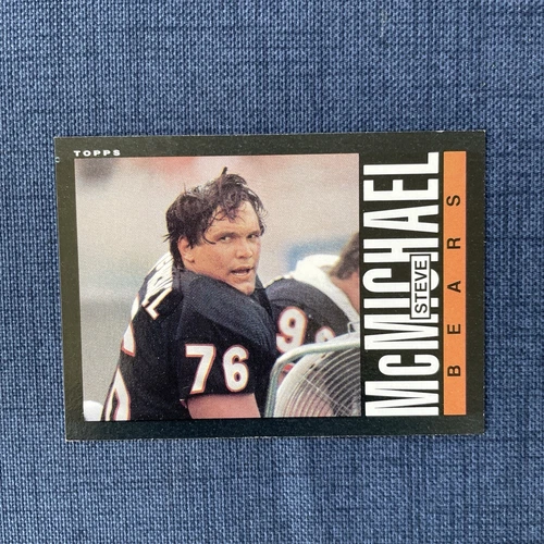 1985 Topps # 32 STEVE MCMICHAEL Rookie Chicago Bears Football Card Texas RC HOF