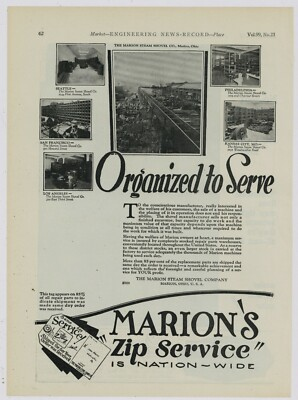 #ad #ad 1927 Marion Steam Shovel Ad: Dealership Pics Seattle San Fran LA KC Phila. $21.84