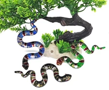 Snake Shining Blown Glass Collectible Animal Art Colored Hand Blown and Painted