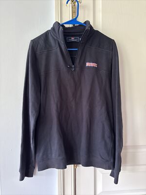 Boys Vineyard Vines 3/4 Zip Sweatshirt Shep Shirt Navy Blue Size XL 18 EUC
