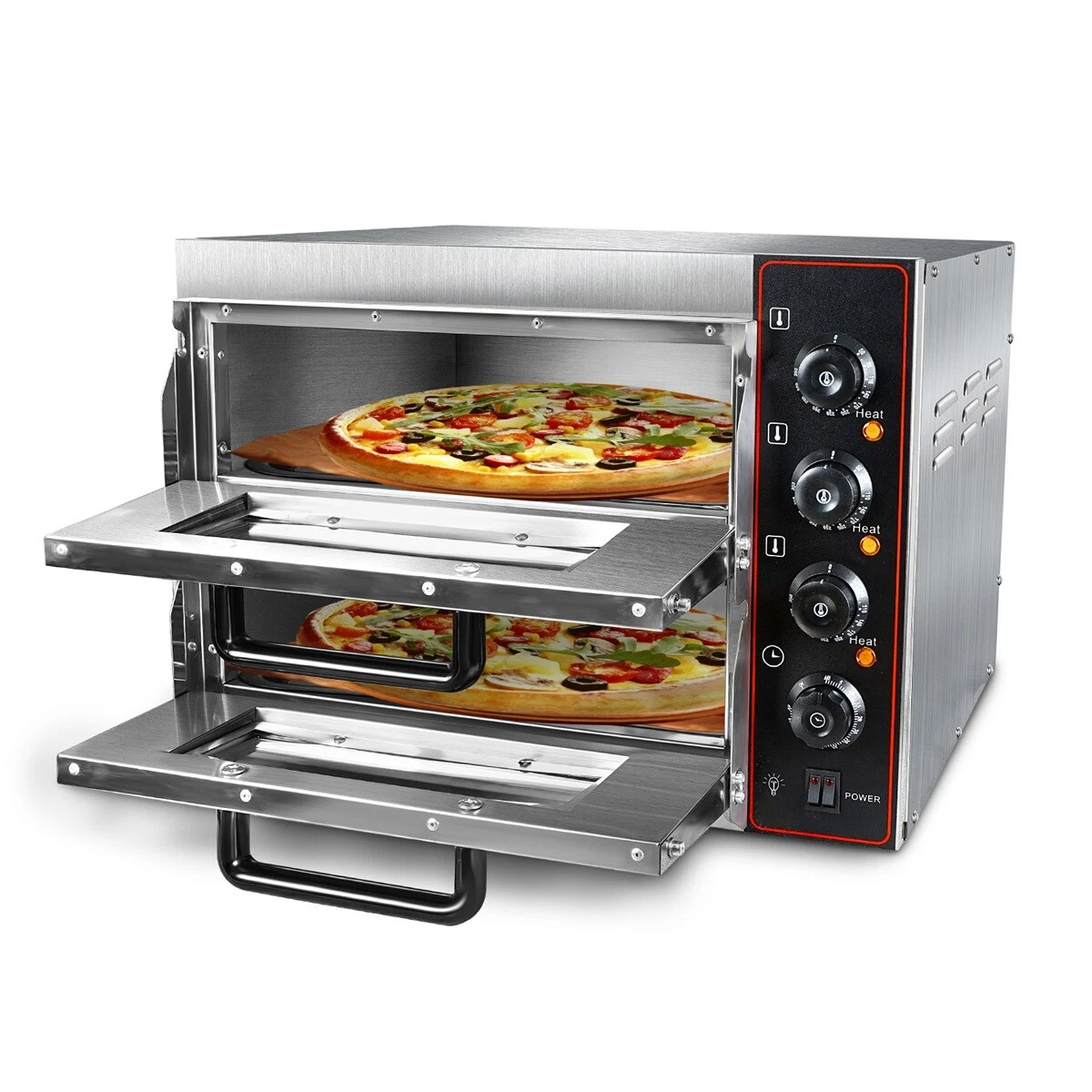 Commercial Countertop Pizza Oven Double Deck Pizza Marker for 16 Pizza  Indoor