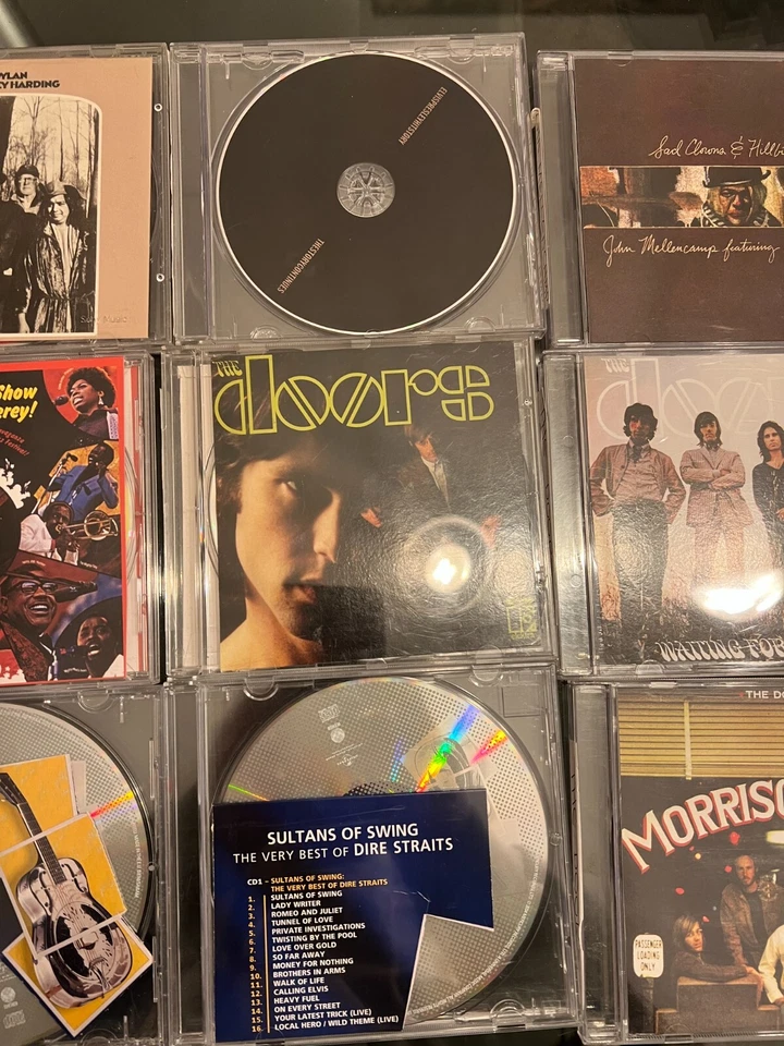 Lot CD Albums (Artwork Defects) Dylan Doors Elvis Dire Straits John Mellancamp Foto 3 de 4