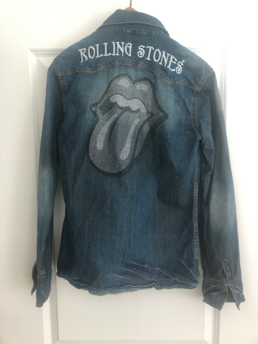 Jackrose - Rolling Stones Sequined Denim Shirt - Small - Unisex | eBay