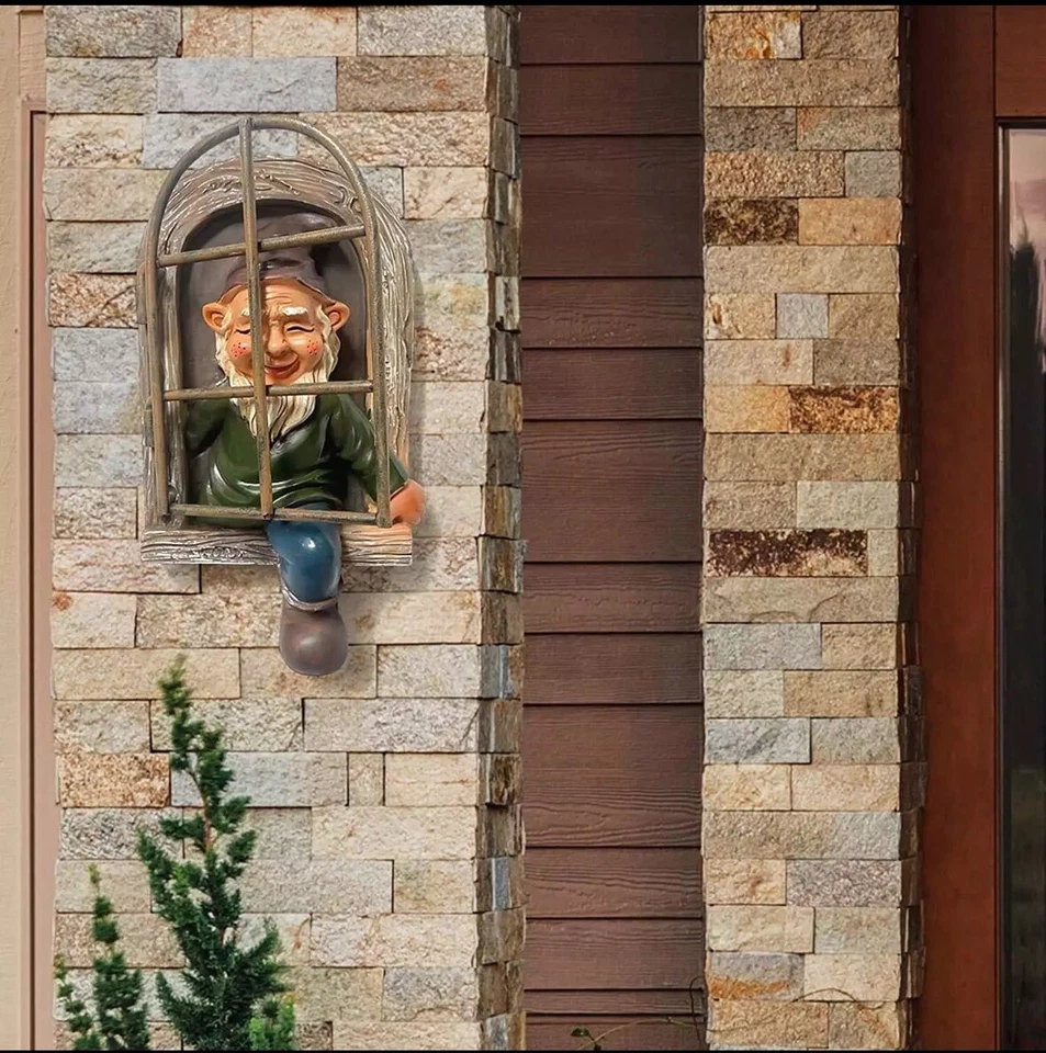 Whimsical Fairy Garden Gnome Statue, Tree Faces Decor Outdoor -5.9 Inch, Funn... - Image 4 of 4