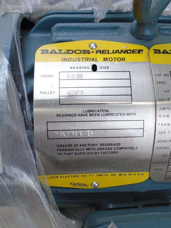 BALDOR - 05E003W509G1 - MOTOR - 460V - .25 HP - 1725 HP - (NEW in BOX) - Image 4 of 4