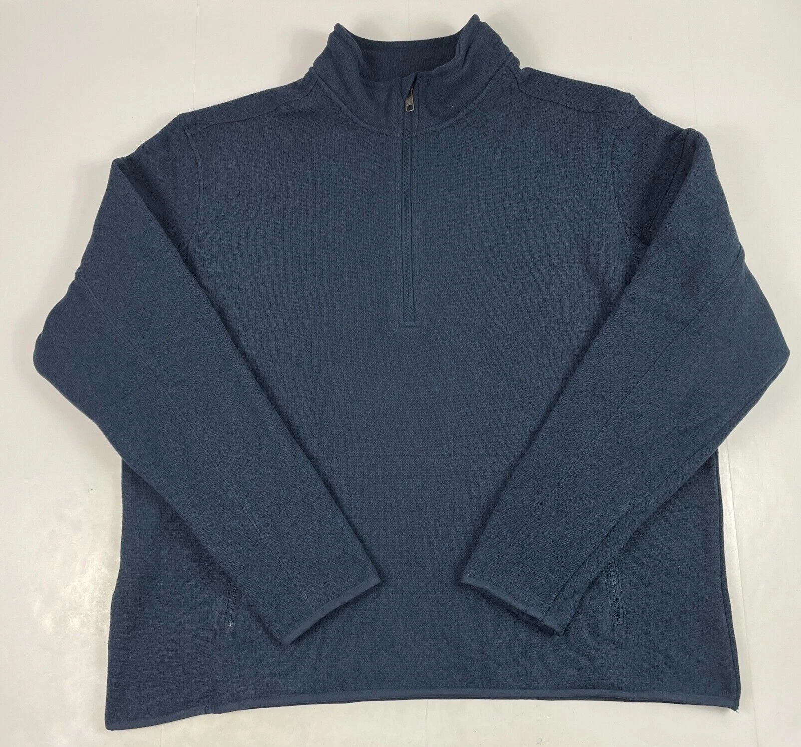 Duluth Jacket Men Extra Large Blue Fleece 1/4 Zip Long Sleeve Hiking Ski Camping