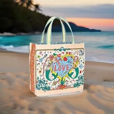 Brighton MERMAID  SIREN’S SONG Canvas Tote MSRP $150 In Original Packaging