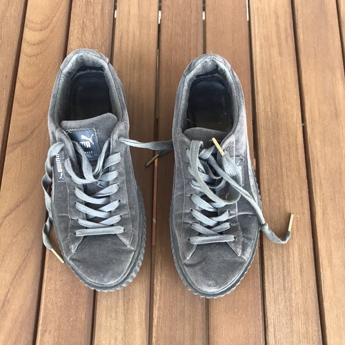 Puma Fenty by Rihanna platform in velluto grigio numero 39 | eBay