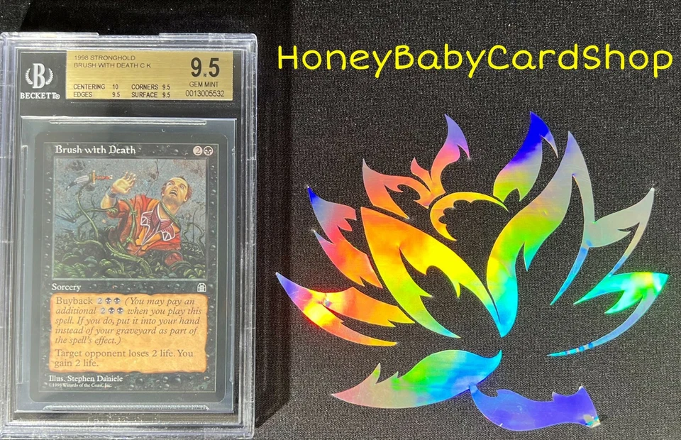 MTG Stronghold 1998 Brush with Death BGS 9.5Q+ (TRUE QUAD+) GEM MINT English STH - Image 4 of 4