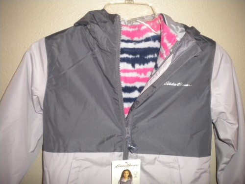 Eddie Bauer Girls Size XS 5/6 Lilac 3 in 1 Fleece Jacket Lined Jacket New - Picture 3 of 7