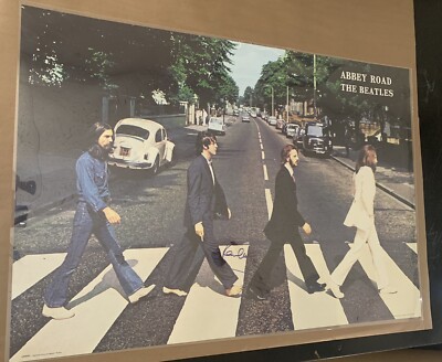 The Beatles 直筆サイン写真 The Beatles signed Abbey Road Poster Paul McCartney 24x36 Rare