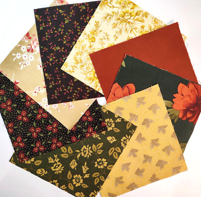 Charm Pack Patchworkstoff 5inch Moda Autumn Flowers 16Stk 12,7cm