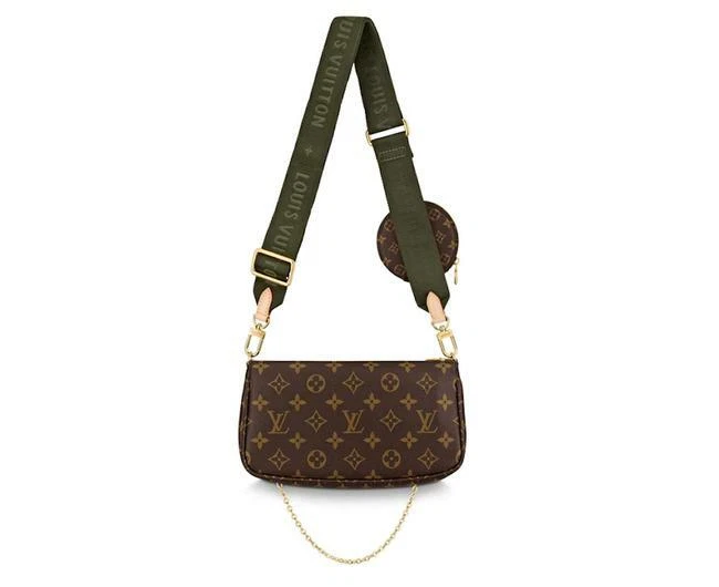 Louis Vuitton Khaki Monogram Multi Pochette Bag Trio Crossbody