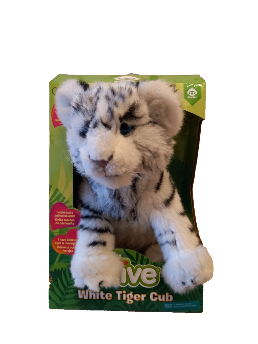 BOXED WOWWEE ALIVE LARGE WHITE TIGER CUB INTERACTIVE PET TOY LIKE FURREAL