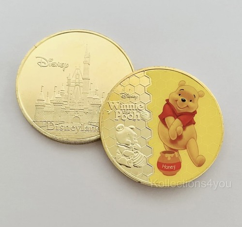 Disney Winnie the Pooh Bear & Friends Gold Plated Medal Coins - Picture 5 of 6