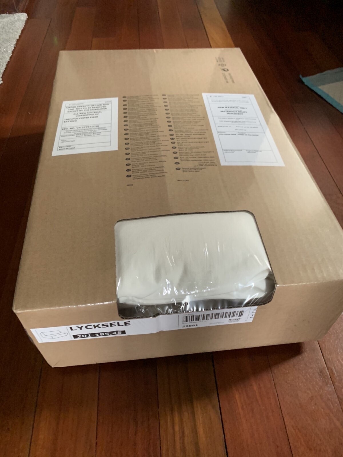 Ikea LYCKSELE 201.195.45 COVER for LYCKSELE Sleeper Sofa RANSTA WHITE