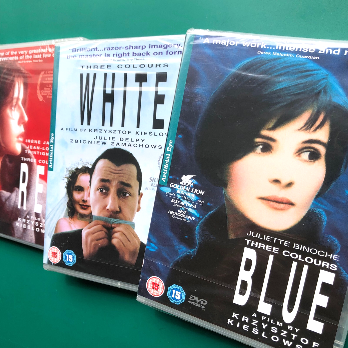 Krzysztof Kieslowski THREE COLOURS Trilogy 3x DVD Julie Delpy