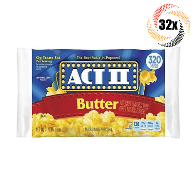 32x Bags Act II Butter Microwave Popcorn | 2.75oz | Fast Shipping! ACT 2
