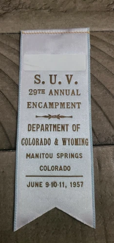 Gar 1957 MANITOU SPRINGS COLORADO SUV BADGE