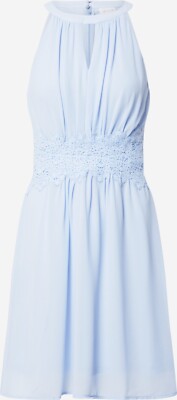 VILA Light Blue Sleeveless Lace Waist Dress - Size XL - Halter Neck | eBay