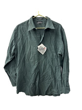 New Vintage Brandini Dress Shirt Mens Large Gray Dupont Nylon Teflon