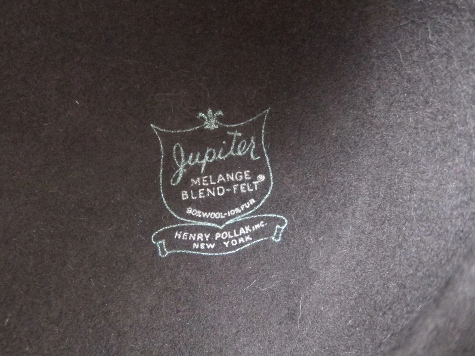 SOMBRERO MUJER FIELTRO NEGRO VINTAGE ORIGINAL de Greenlawn VER TODAS LAS FOTOS COMO NUEVO Foto 3 de 4