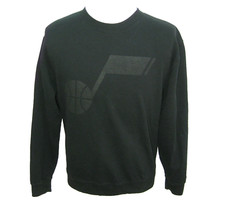 UTAH JAZZ Men's Size Medium Black on Black Graphic Sweatshirt NBA Basketball