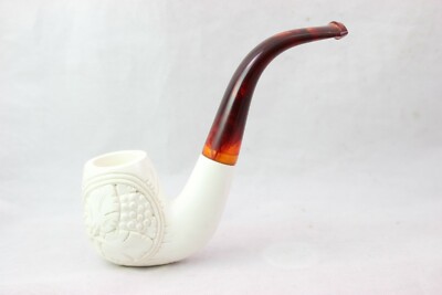 Pfeife Pipe Pipa BLOCKMEERSCHAUMPFEIFE, Bent, Ohne Filter, Neu, Hand Made