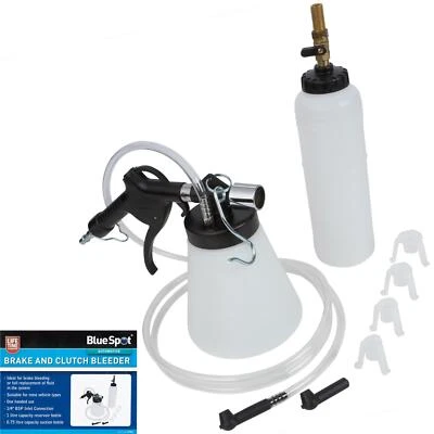 BlueSpot Air Brake Clutch Bleeder Set 1/4" BSP Vacuum Fluid Bleeding Car Van Kit - Image 1 of 3