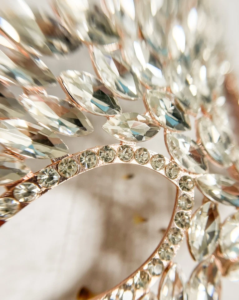 Gold masquerade mask, Clear Crystal Mask, Masquerade ball mask, Party Mask - Image 3 of 4