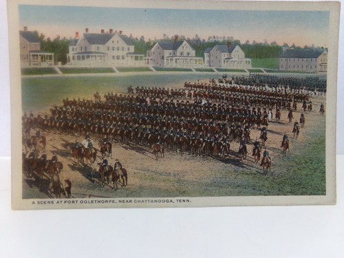 Fort Oglethorpe Cavalry Troop On Parade Postcard Early 1900's