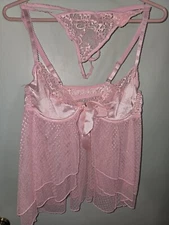 Pink Baby Doll Chemise With G-string "Seven 'Til Midnight"