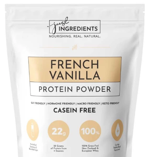 Just Ingredients Protein Powder - French Vanilla - 100% Grass Fed - 15 Servings