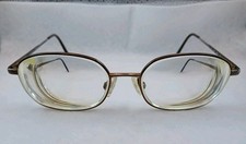 Luxottica Titanium Eyeglasses Frame 1030 4025 ITALY Gold Full Rim 53 17 140