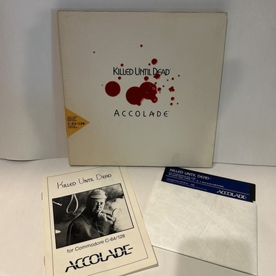 Commodore 64 128 Killed Until Dead USA Disk Version 1986 Manual Disc Box
