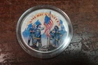 2001 COLORIZED SILVER EAGLE 9-11 FIREMEN POLICE REMEMBERING OUR HEROES
