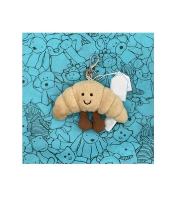 NEU Jell*/* cat Croissant key chain bag charm soft plush doll Tag+ Dust Bag 1PC