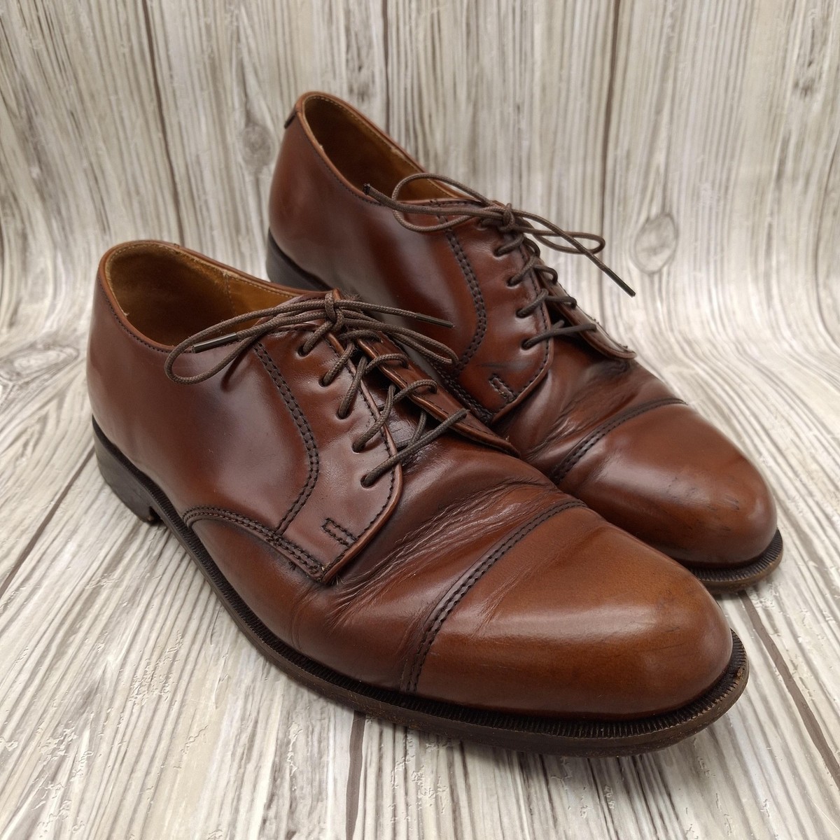 Vtg Cole Haan Shoes Mens 9.5 D Brown Leather Cap Toe Oxford Dress USA 90s LaceUp Vtg Cole Haan Shoes Mens 9.5 D Brown Leather Cap Toe Oxford Dress USA 90s LaceUp
