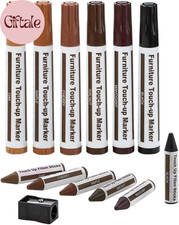 Furniture Repair Kit Wood Markers - Set of 13 - Markers and Wax Sticks with Shar