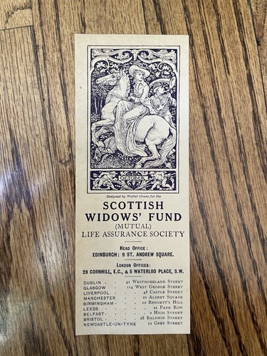 1913 Centenary Bookmark Advertising Scottish Widows Life Assurance Ephemera-RARE - Picture 12 of 12