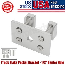 Pickup Truck Stake Pocket Antenna Bracket 1/2" Center For CB/Ham/UHF/VHF Radio