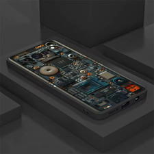 Blk Soft Shell Machine Circuit Board Phone Case for Google Pixel 7a 8a 10 9 Pro