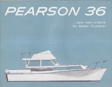 Pearson 36 Sedan Cabin Cruiser sales folder with price list 10/1964