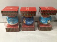 3 Forget Me Not American Greetings Satin Christmas Tree Ornaments Ziggy 1982