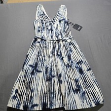 New Simply Vera Vera Wang Tie Dye V Neck Sleeveless Midi Dress Women's XS
